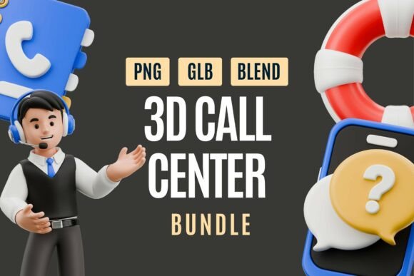 3D Call Center Icons Pack: Bring Your Customer Service Designs to Life