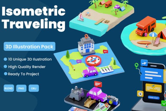 3D Isometric Traveling Pack