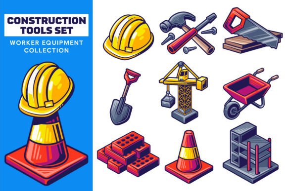Builder and Construction Tool Vector for Professionals