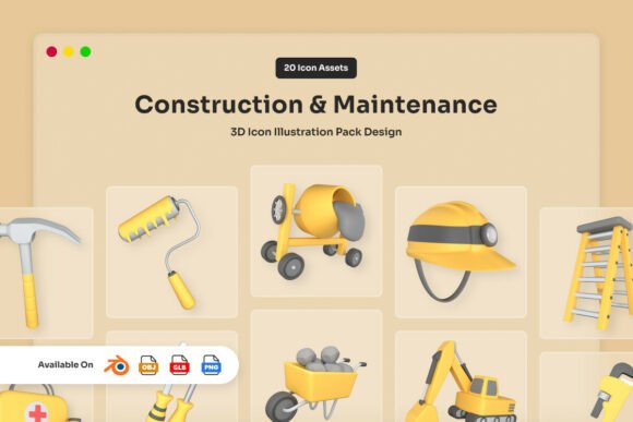 Building Equipment 3D Icon Pack: A Practical Review of a Clean and Modern Construction Icon Set