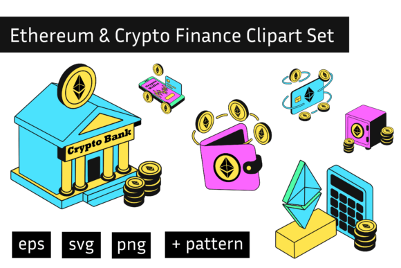 Ethereum Crypto Finance Clipart for Creators