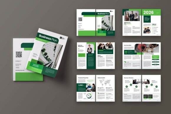Green Digital Marketing Business Plan: A Versatile Template for Modern Brand Storytelling