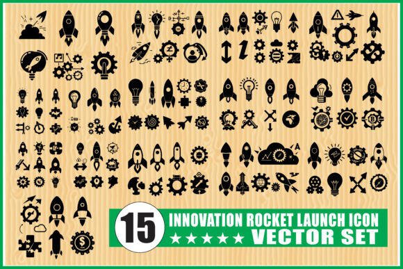 Innovation Rocket Launch Icon Bundle