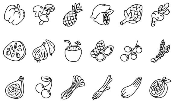 Line Vegetable and Fruit Icon Set: A Strategic Asset for Modern Visual Communication