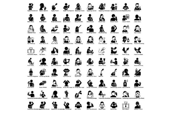 Personal Care Icons for Cleaner Design