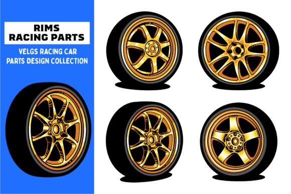 Racing Car Rims Wheels Collection: A Versatile Design Asset for Professionals