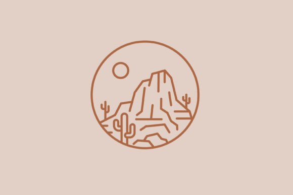Rocky Canyon View Logo Badge Concept