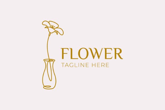 The Aesthetic Power of a Flower Vase Continuous Line Drawing Logo for Modern Branding