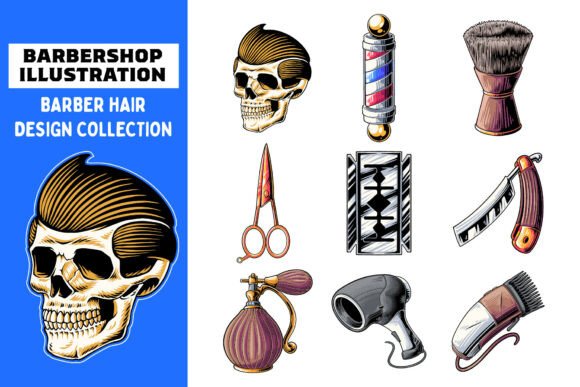 Vintage Barbershop Tools Collections: A Design Asset for Modern Creativity